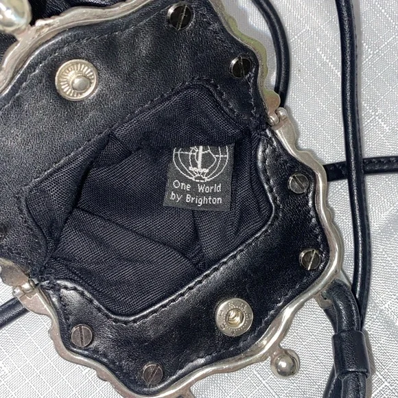 One World by Brighton Black Leather Cross Body - Picture 3 of 4